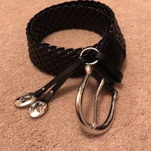 NWOT Black Michael Kors genuine leather belt M